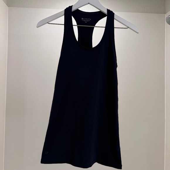 Athleta Shanti Powervita Raceback Tank in Navy Size XS like new - Picture 3 of 9